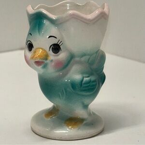 Vintage 50s bluebird egg cup, made in Japan